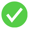 Green circular tick symbol
