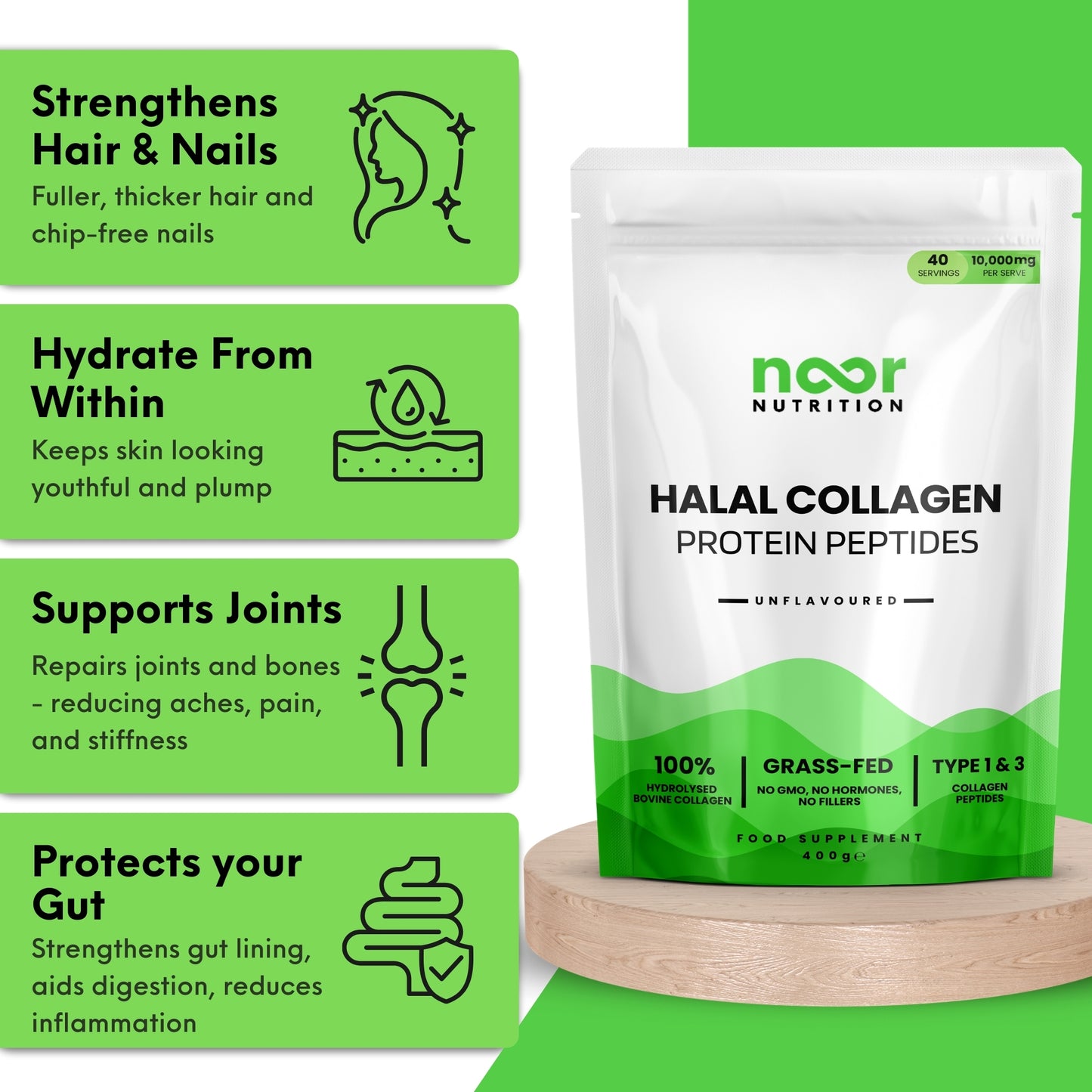 Benefits of collagen powder for hair, skin, nails, joints, and gut health
